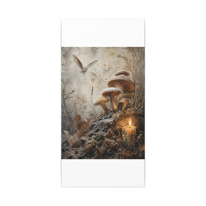 Wild Mushrooms Texture Canvas Art | Elegant Japandi Art