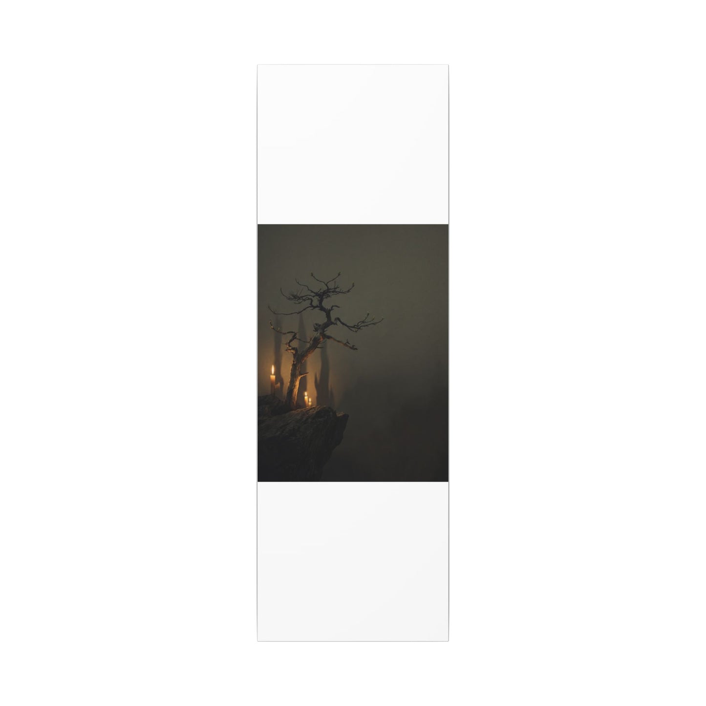 Ma Pine Tree Canvas Art - Dark Japandi Shadow Zen