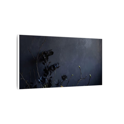 Dried Flowers Spring Canvas Art | Dark Japandi Moody Design