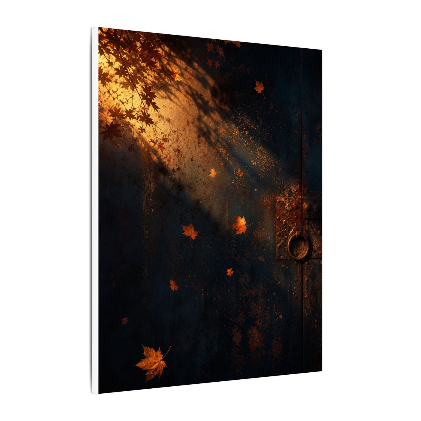 Dark Japandi Rust Patina in Golden Hour | Shadow Zen Canvas Art