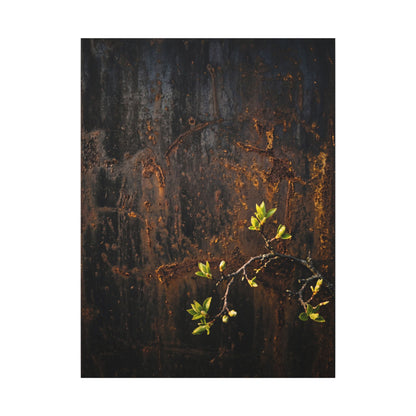 Golden Hour Rust Patina Canvas Art - Dark Japandi Fukinsei