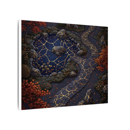 Moonlit Garden Gold Vein Canvas Art | Resilient Kintsugi Art