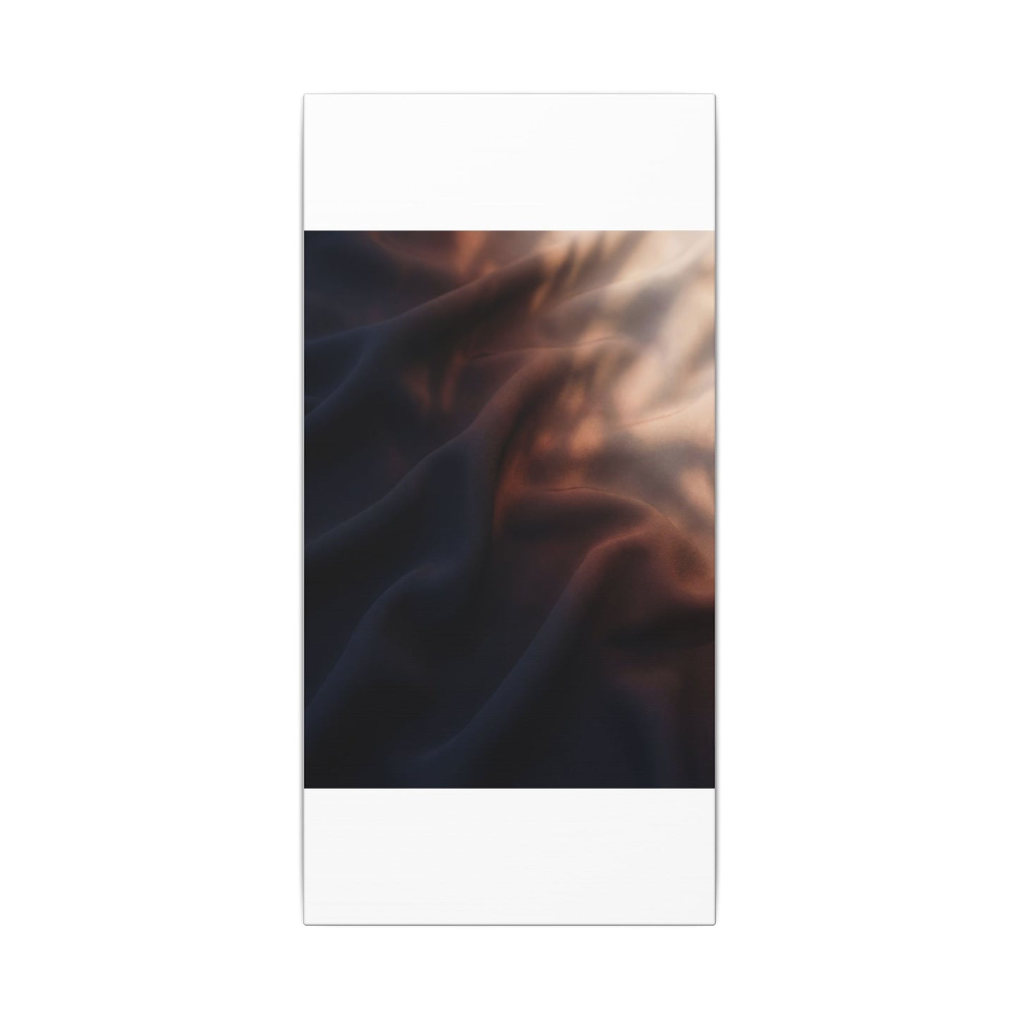 Dark Japandi Silk Drape in Dawn | Shadow Zen Canvas Art
