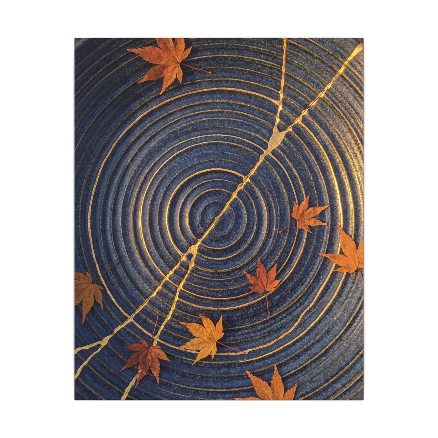Water Ripple Gold Repair Canvas Art | Healing Kintsugi Art