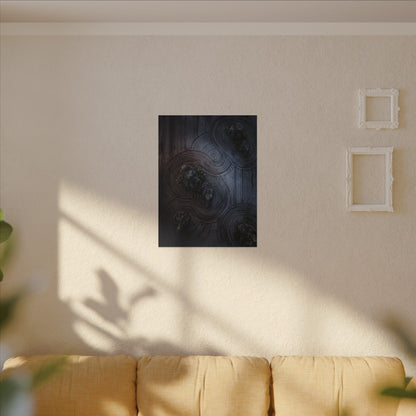 Spring Rock Garden Charcoal Ink Canvas Art | Bold Decor