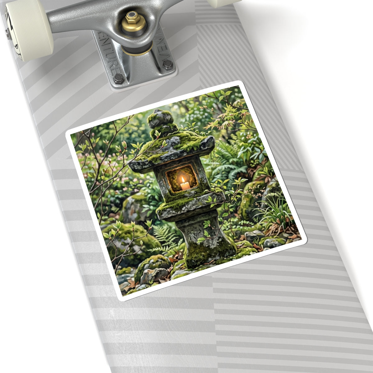 Spring Stone Lantern Japanese Pattern Sticker | Elegant Decor