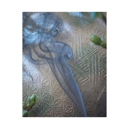 Spring Incense Smoke Japanese Pattern Canvas Art | Neutral Decor