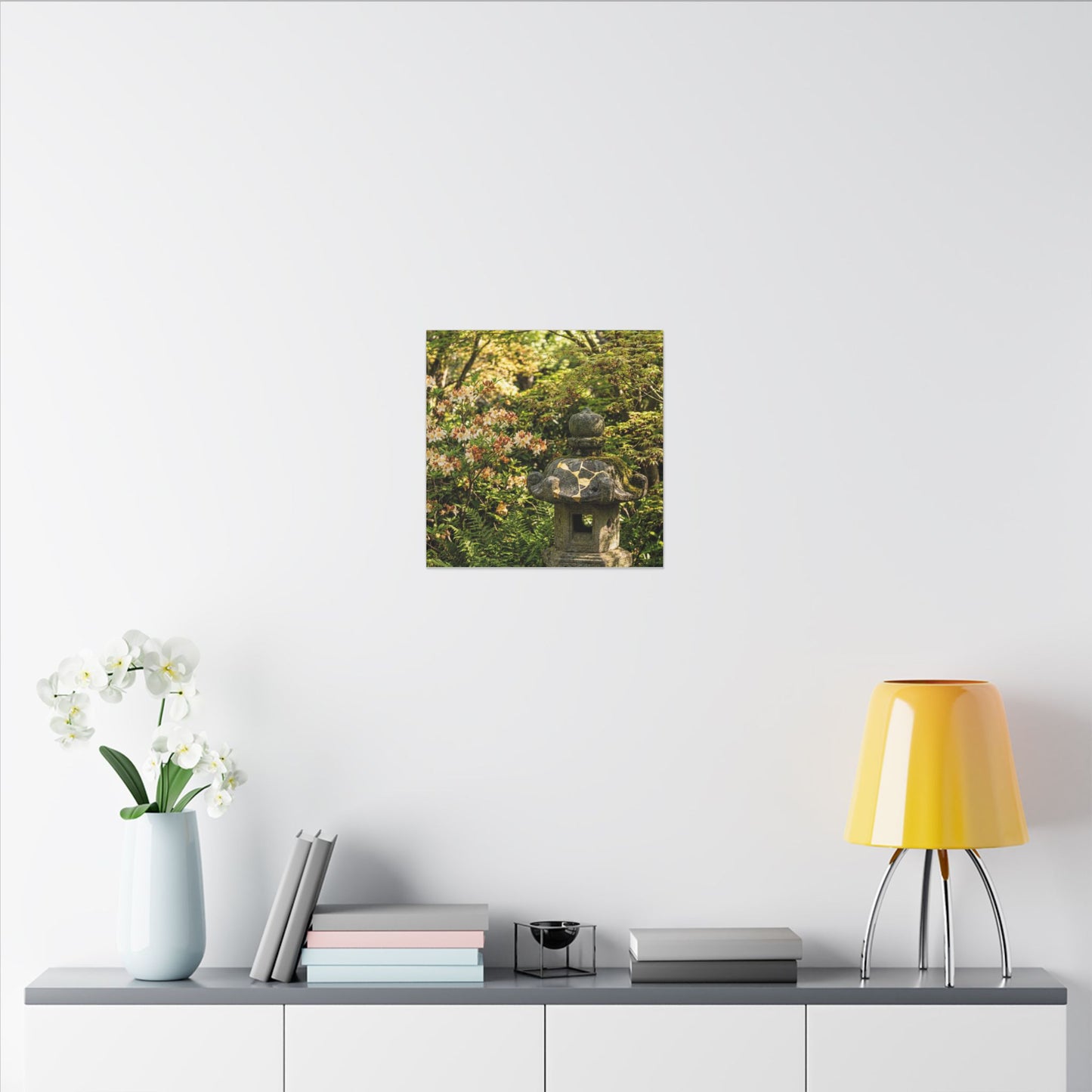 Spring Stone Lantern Gold Repair Canvas Art | Beautiful Decor