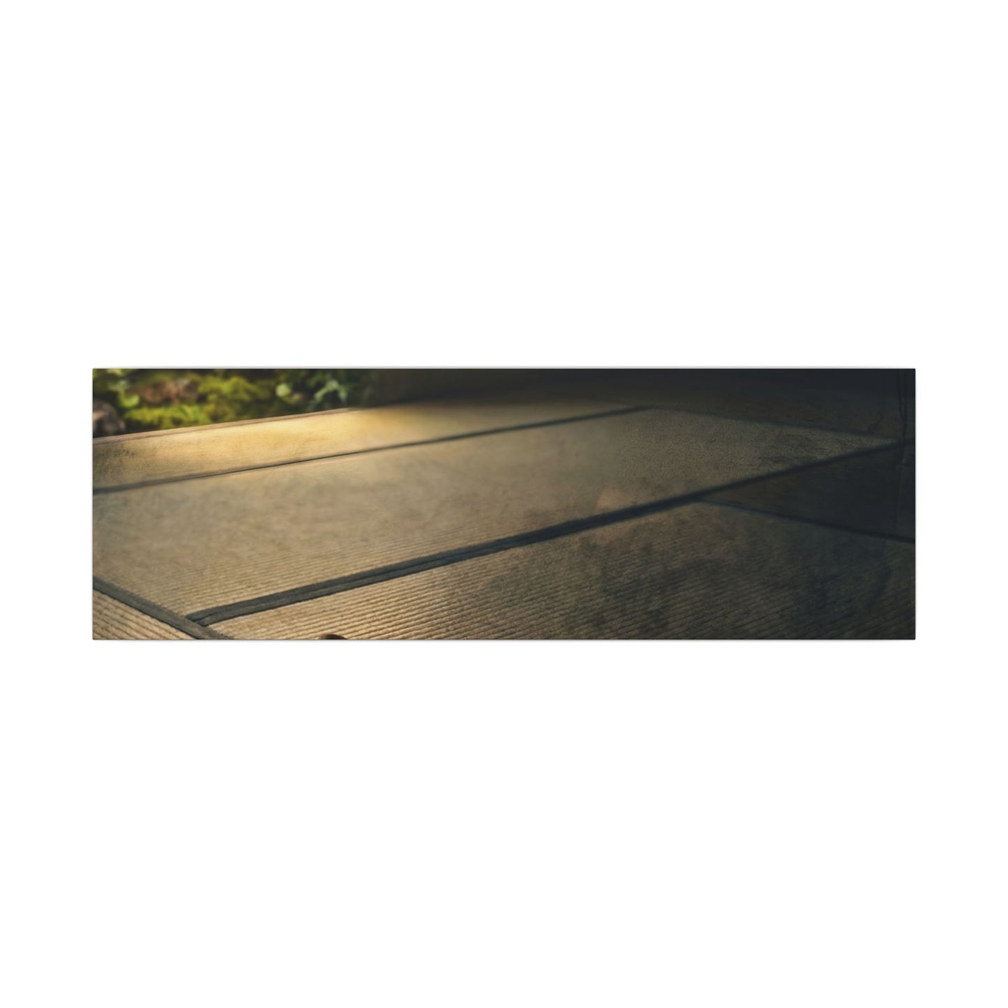 Dark Japandi Tea Ceremony in Golden Hour | Dark Texture Canvas Art
