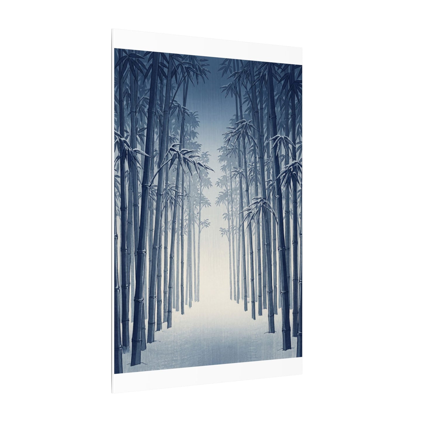 Bamboo Grove Canvas Art | Winter Zen Ukiyo E Inspired Art