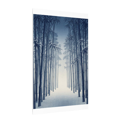 Bamboo Grove Canvas Art | Winter Zen Ukiyo E Inspired Art