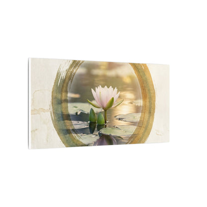 Peaceful Lotus Flower Canvas Art - Enso Zen
