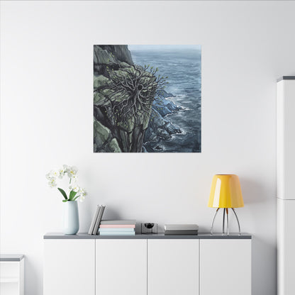 Pine Tree Spring Canvas Art | Japandi Neutral Design
