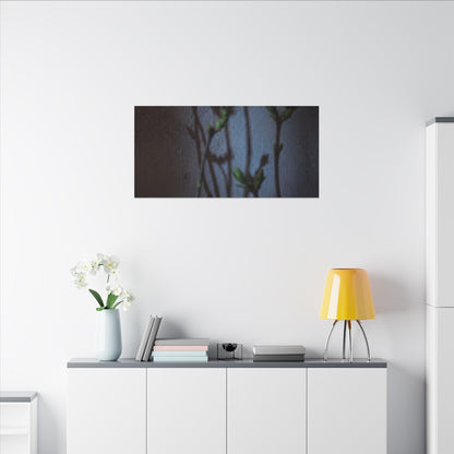 Shadow Play Spring Canvas Art | Dark Japandi Sophisticated Design