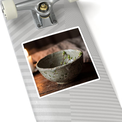 Ceramic Bowl Spring Sticker | Japandi Earthy Design