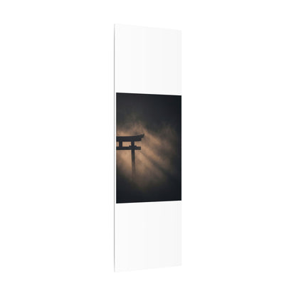 Torii Gate Shadow Zen Canvas Art | Bold Dark Japandi Art