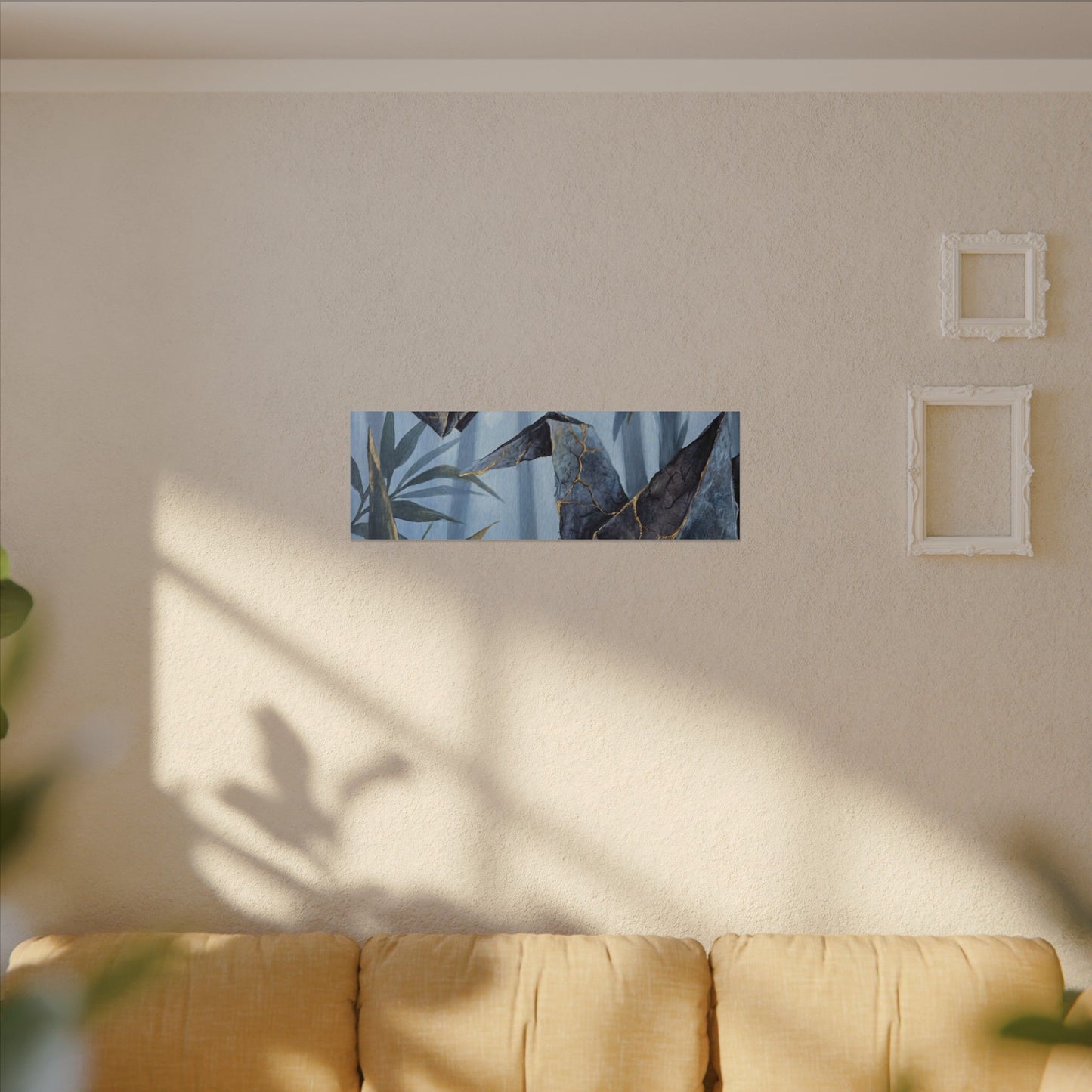 Paper Fold Canvas Art | Summer Kintsugi Crackle Gold Art