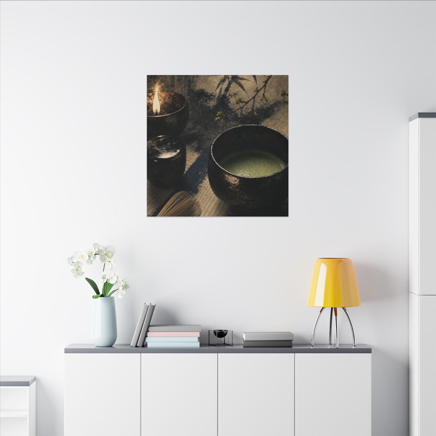 Ma Tea Ceremony Canvas Art - Zen Sumi E