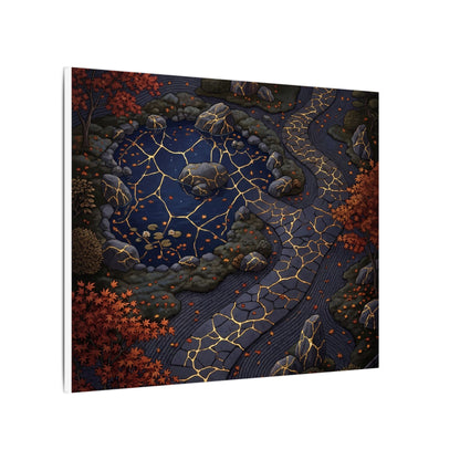 Moonlit Garden Gold Vein Canvas Art | Resilient Kintsugi Art