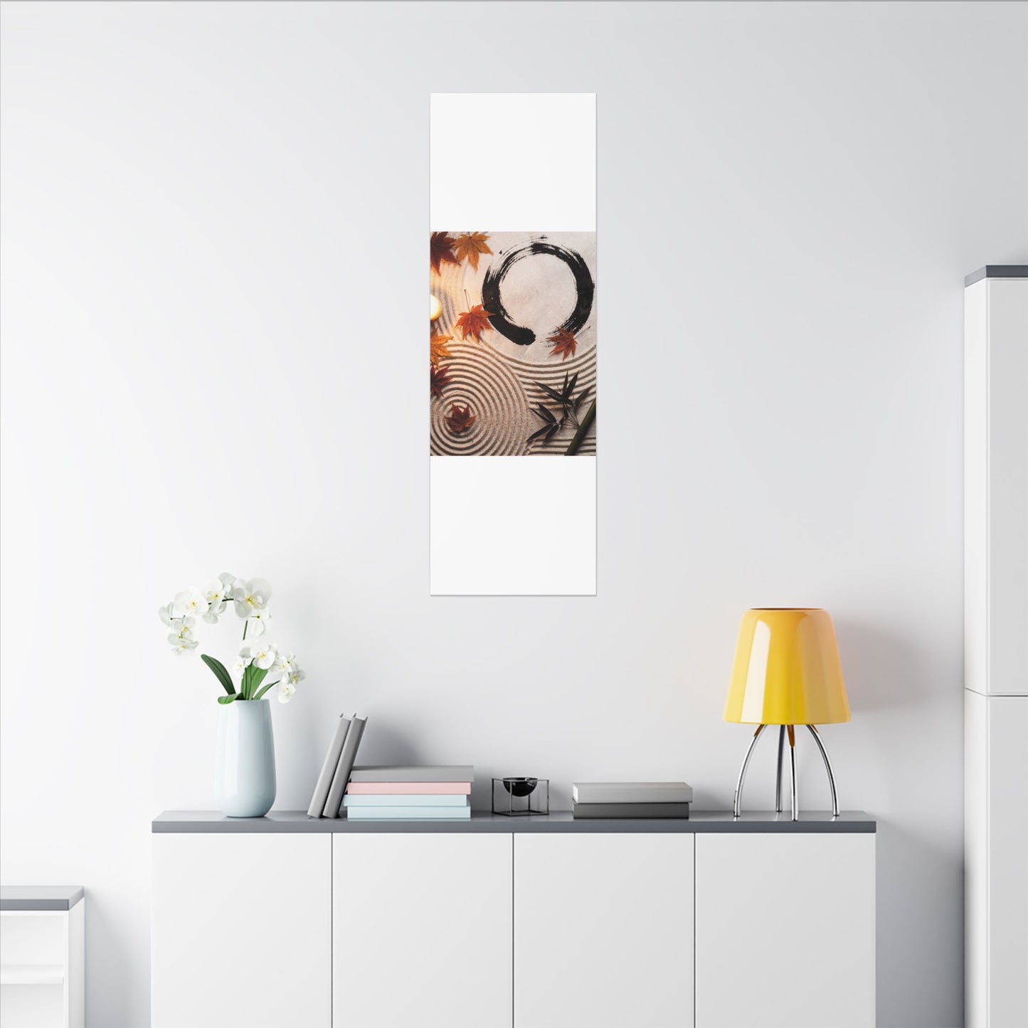 Tranquil Rock Garden Canvas Art - Enso Zen