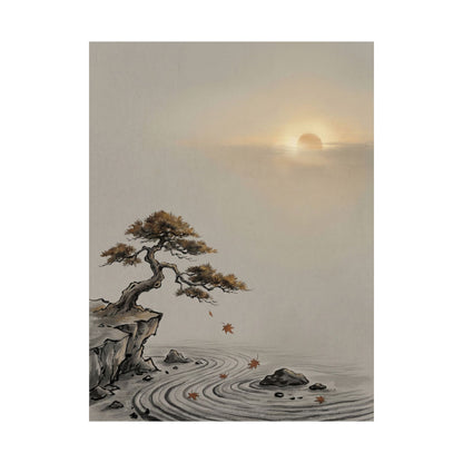 Pine Tree Autumn Wall Art Print | Zen Tranquil Design