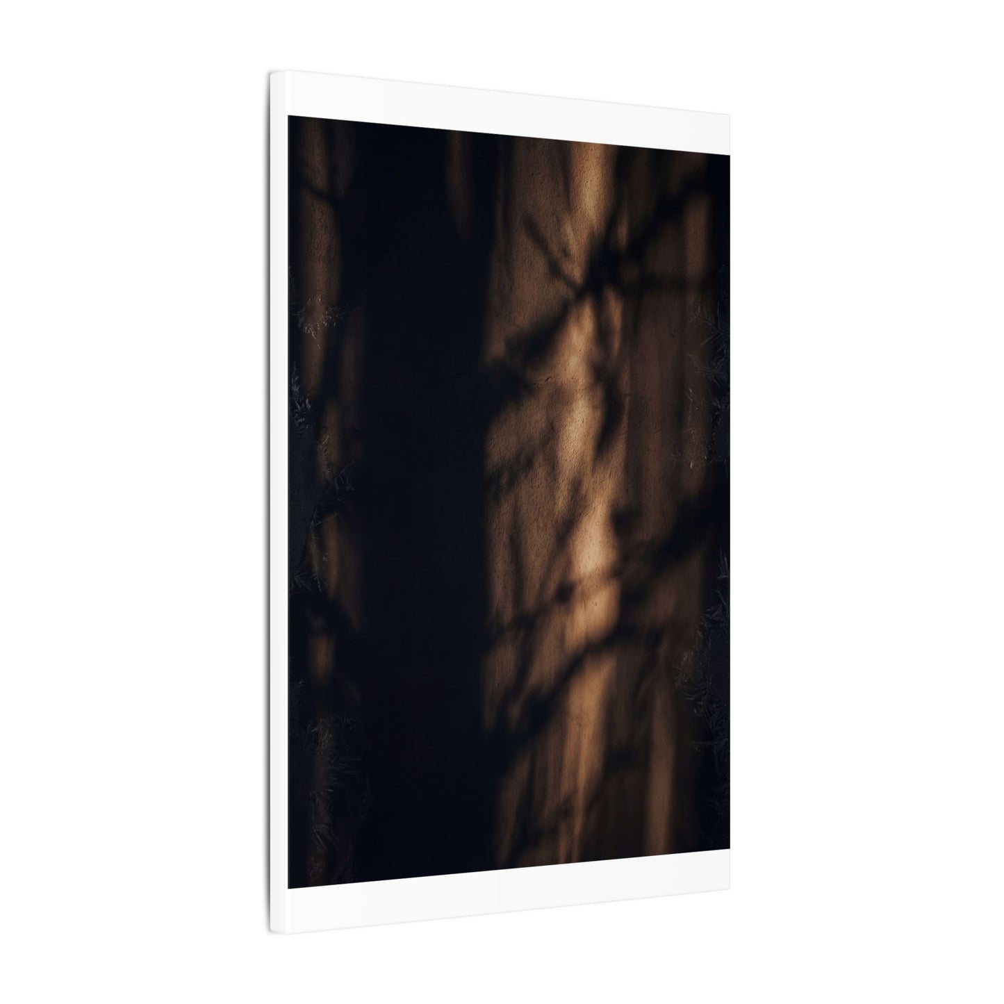 Winter Shadow Play Moody Minimal Canvas Art | Luxurious Decor