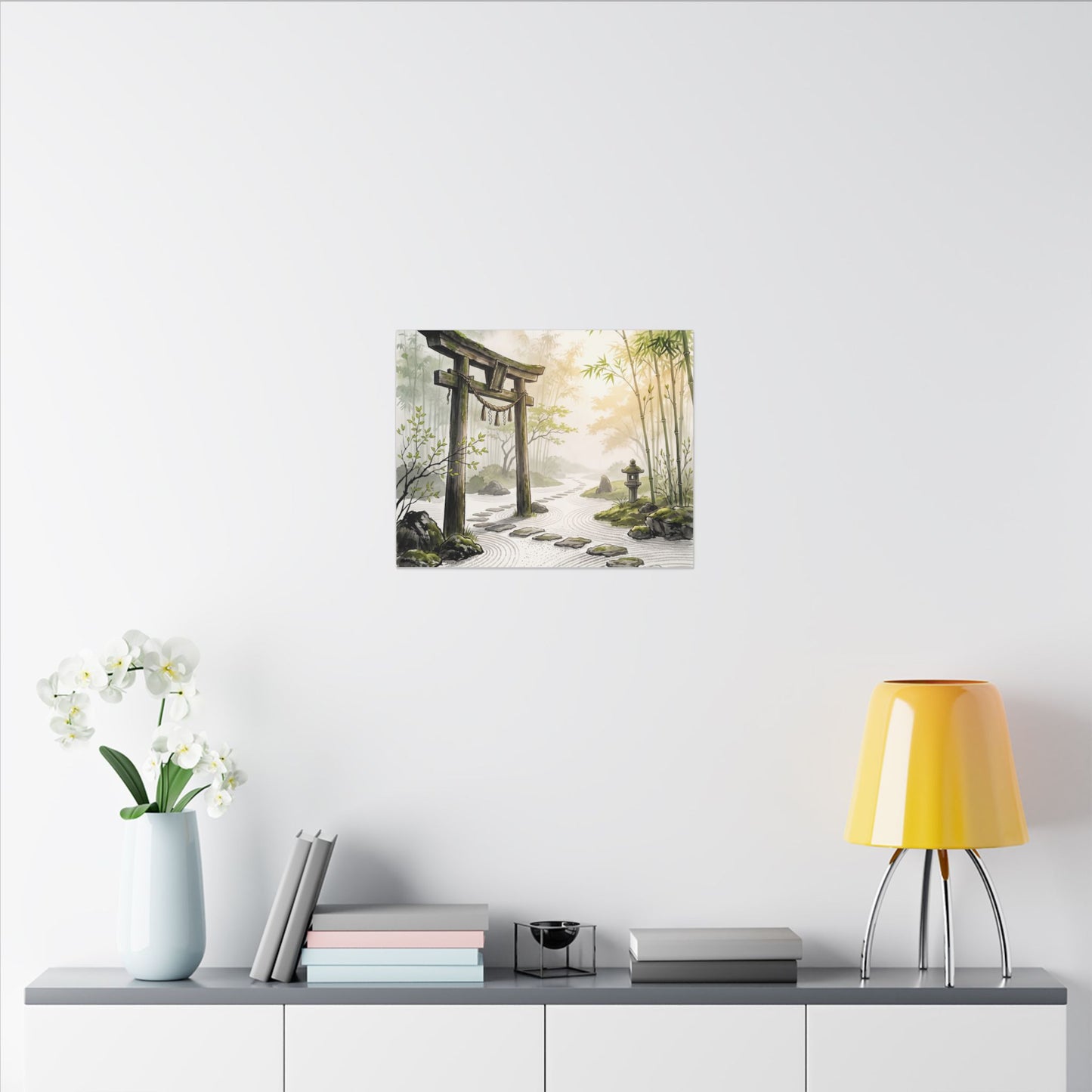 Peaceful Torii Gate Canvas Art - Karesansui Zen