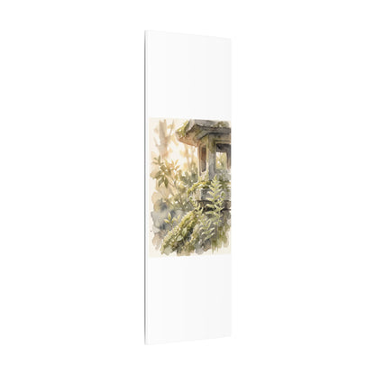 Earthy Stone Lantern Canvas Art - Watercolor Japandi