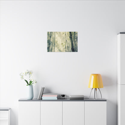 Bamboo Grove Spring Canvas Art | Zen Serene Design