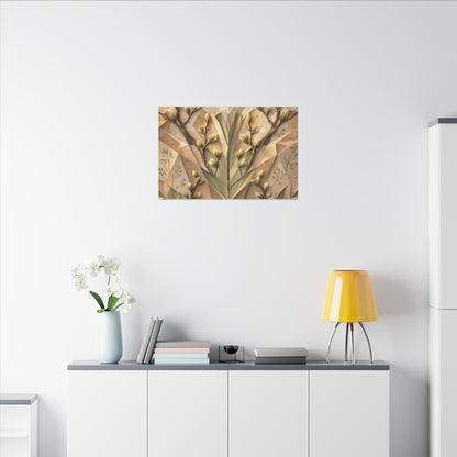 Kanso Paper Fold Canvas Art - Japandi Japanese Pattern