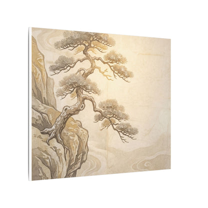 Winter Pine Tree Japanese Pattern Canvas Art | Elegant Decor