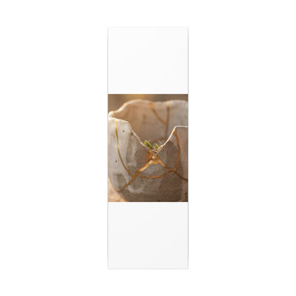 Golden Hour Broken Pottery Canvas Art - Japandi Kanso