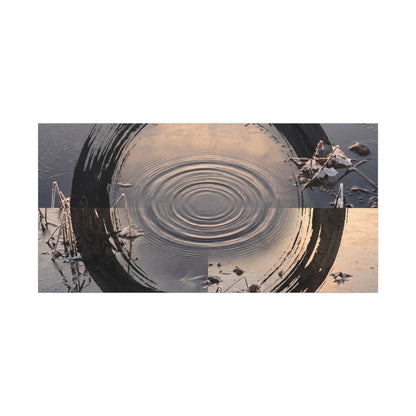 Winter Water Ripple Enso Canvas Art | Tranquil Decor