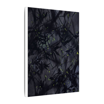 Shadow Play Spring Canvas Art | Dark Japandi Atmospheric Design
