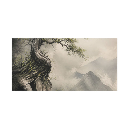Spring Pine Tree Watercolor Canvas Art | Warm Decor