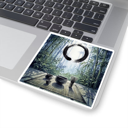 Tea Ceremony Sticker | Summer Zen Enso Art Art Print