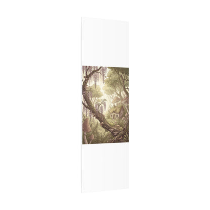 Summer Wisteria Mushroom Illustration Canvas Art | Enchanting Decor