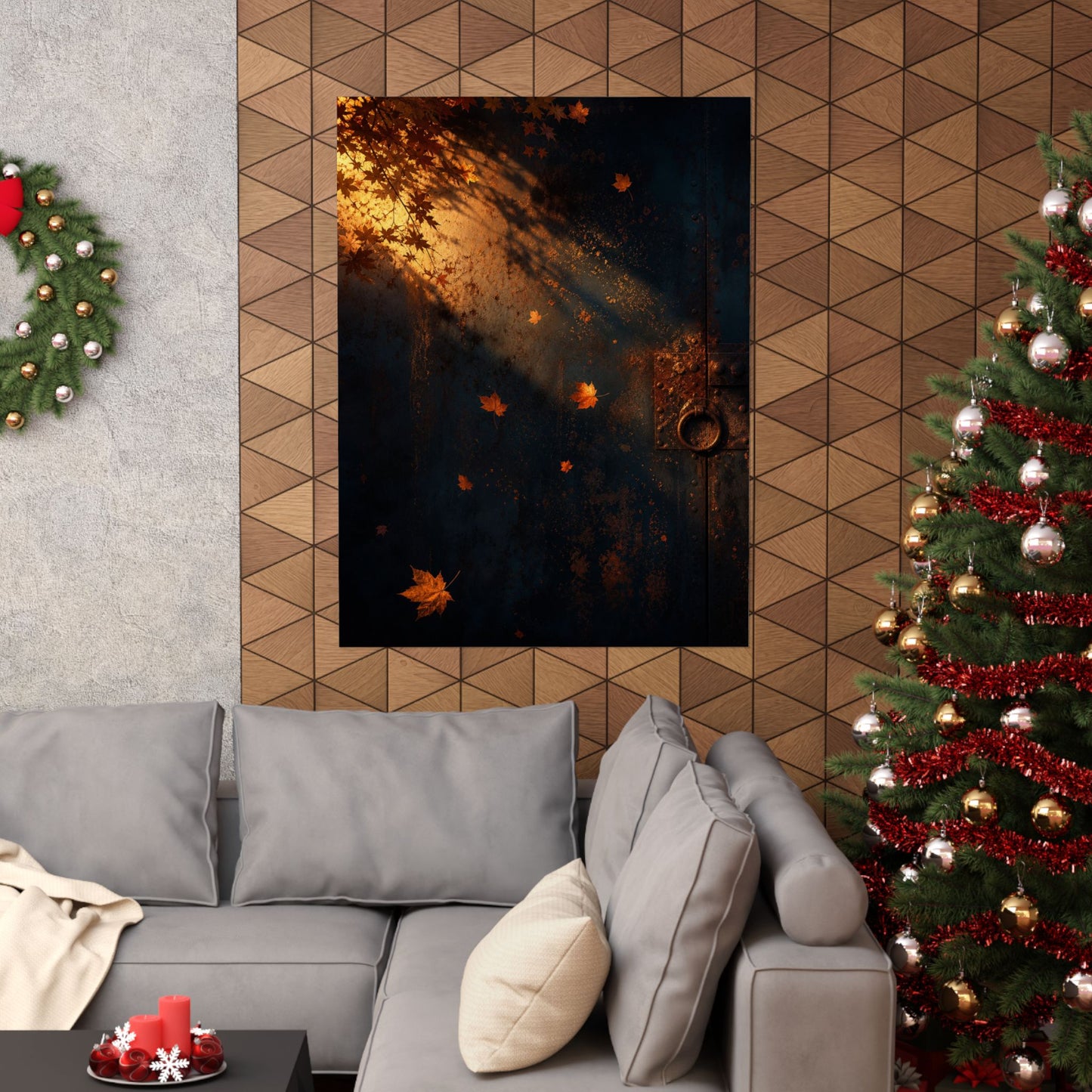 Rust Patina Wall Art Print | Autumn Dark Japandi Shadow Zen Art