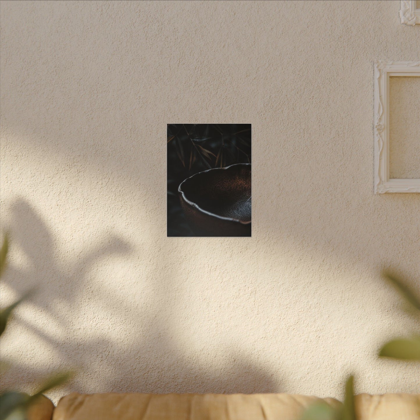 Luxurious Ceramic Bowl Canvas Art - Shadow Zen Dark Japandi