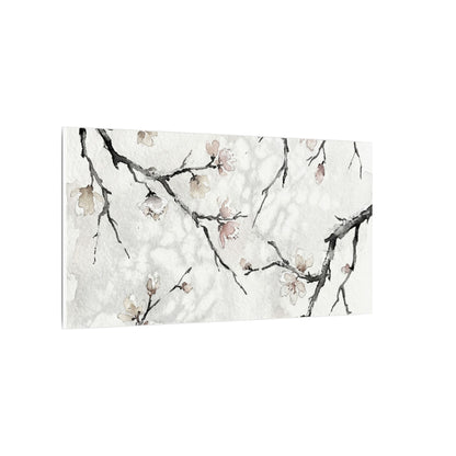Cherry Blossom Canvas Art | Winter Japandi Watercolor Art