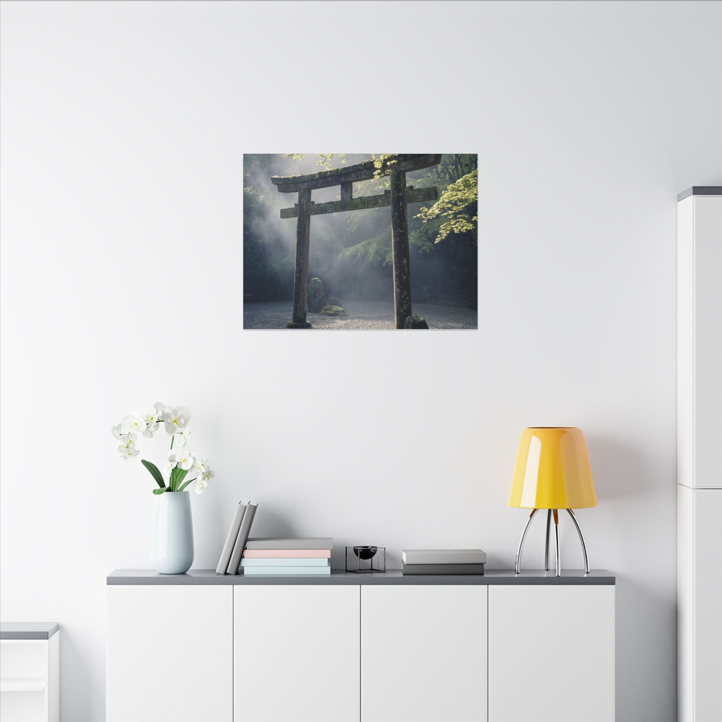 Torii Gate Canvas Art | Spring Zen Karesansui Art
