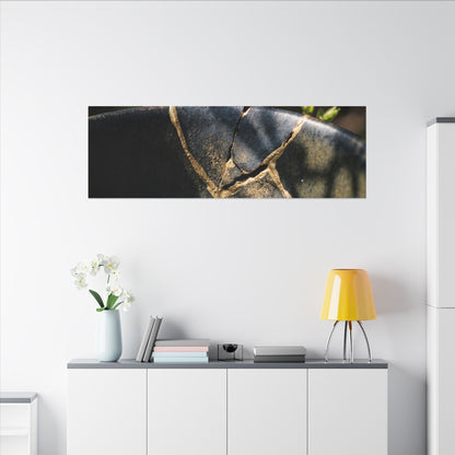 Seijaku Broken Pottery Canvas Art - Dark Japandi Shadow Zen