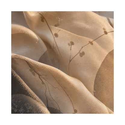 Silk Drape Winter Wall Art Print | Japandi Cozy Design