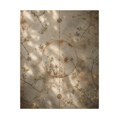 Japandi Rust Patina in Dappled | Japanese Pattern Canvas Art