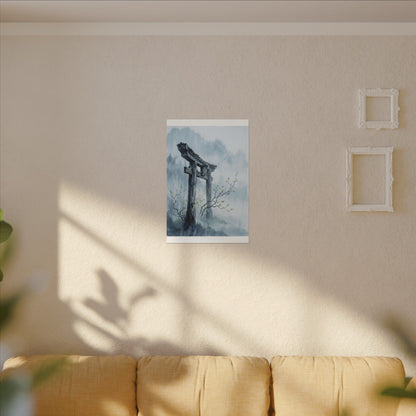 Torii Gate Canvas Art | Spring Zen Sumi E Art