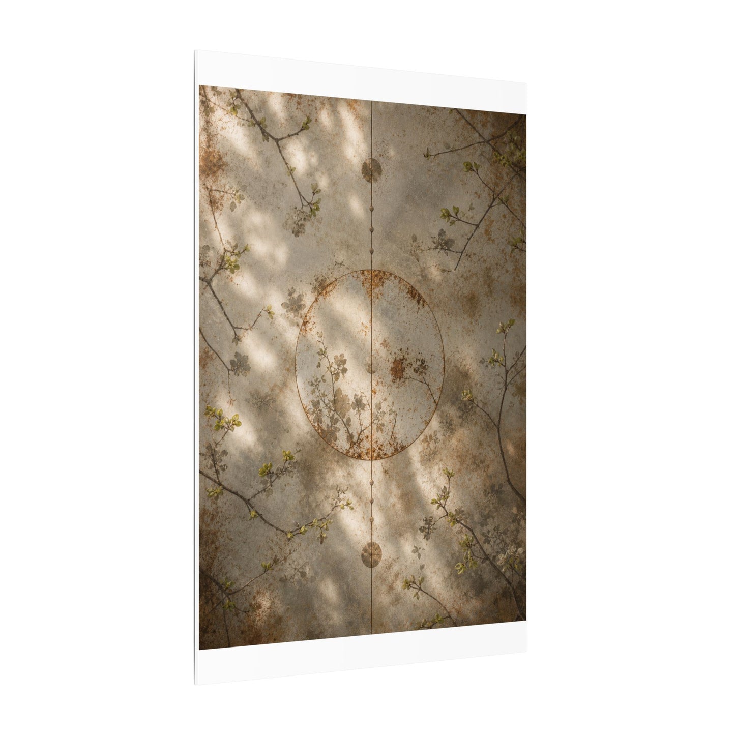Japandi Rust Patina in Dappled | Japanese Pattern Canvas Art