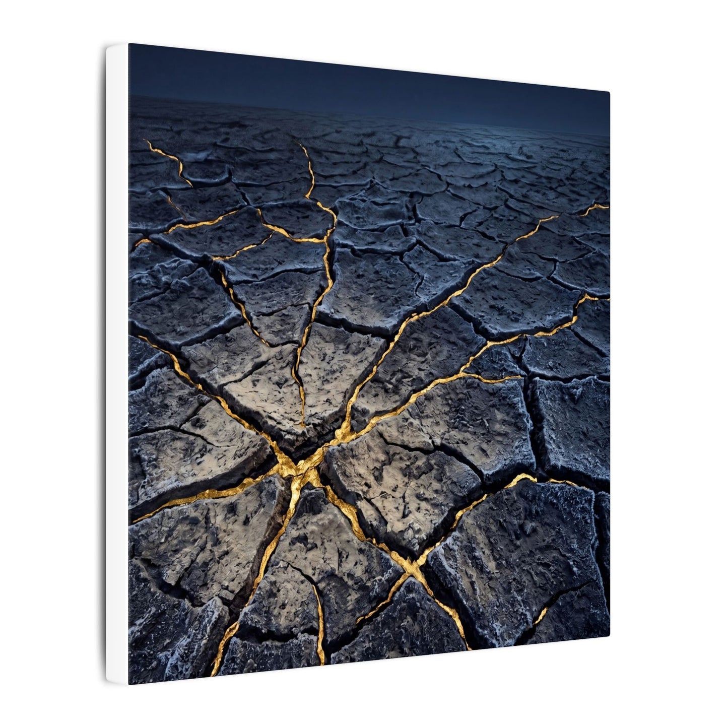 Cracked Earth Broken Beauty Canvas Art | Artful Kintsugi Art