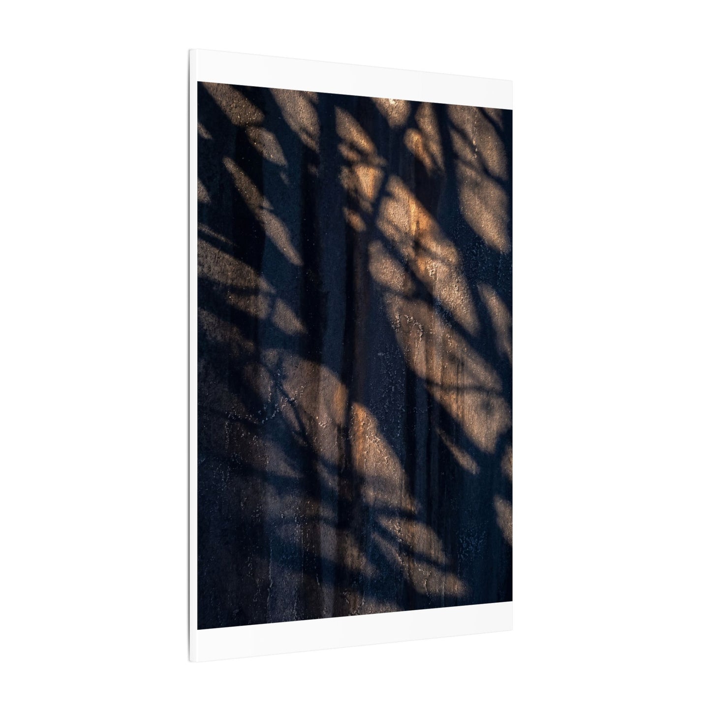 Dark Japandi Shadow Play in Golden Hour | Shadow Zen Canvas Art