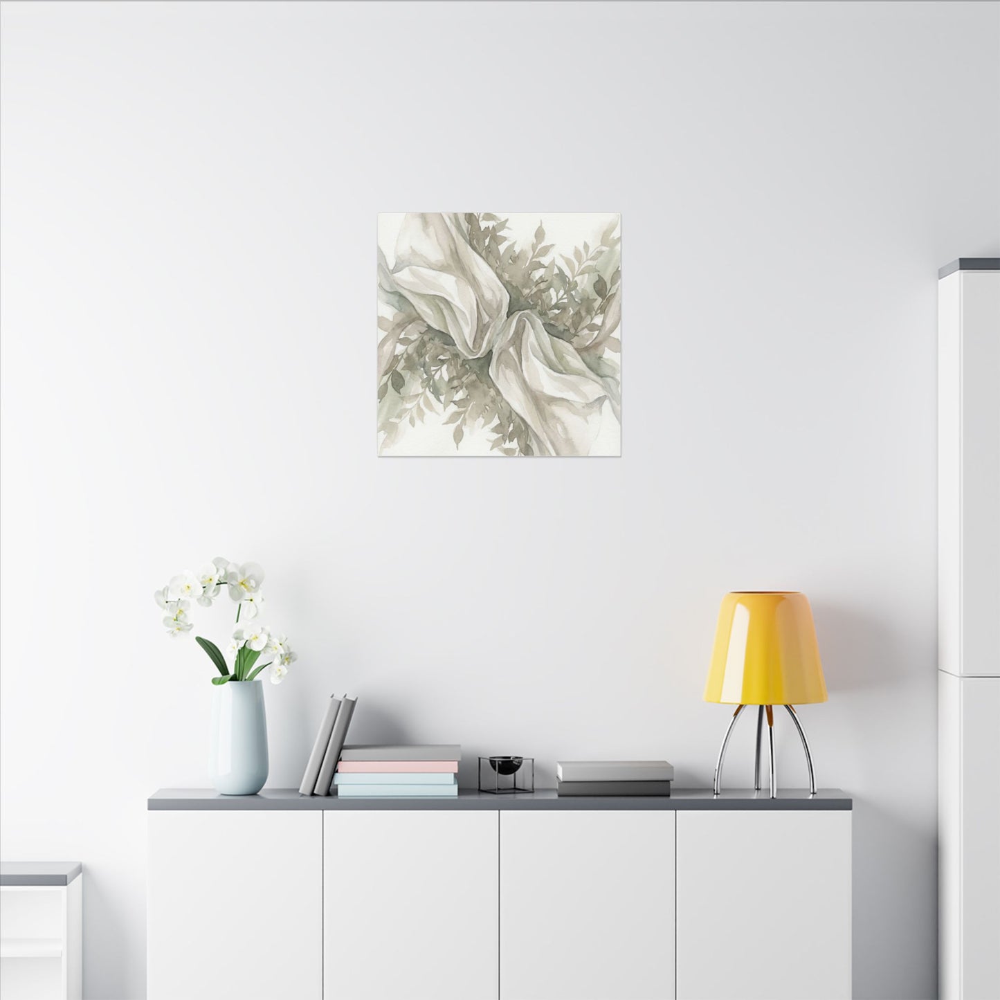 Summer Silk Drape Watercolor Canvas Art | Cozy Decor