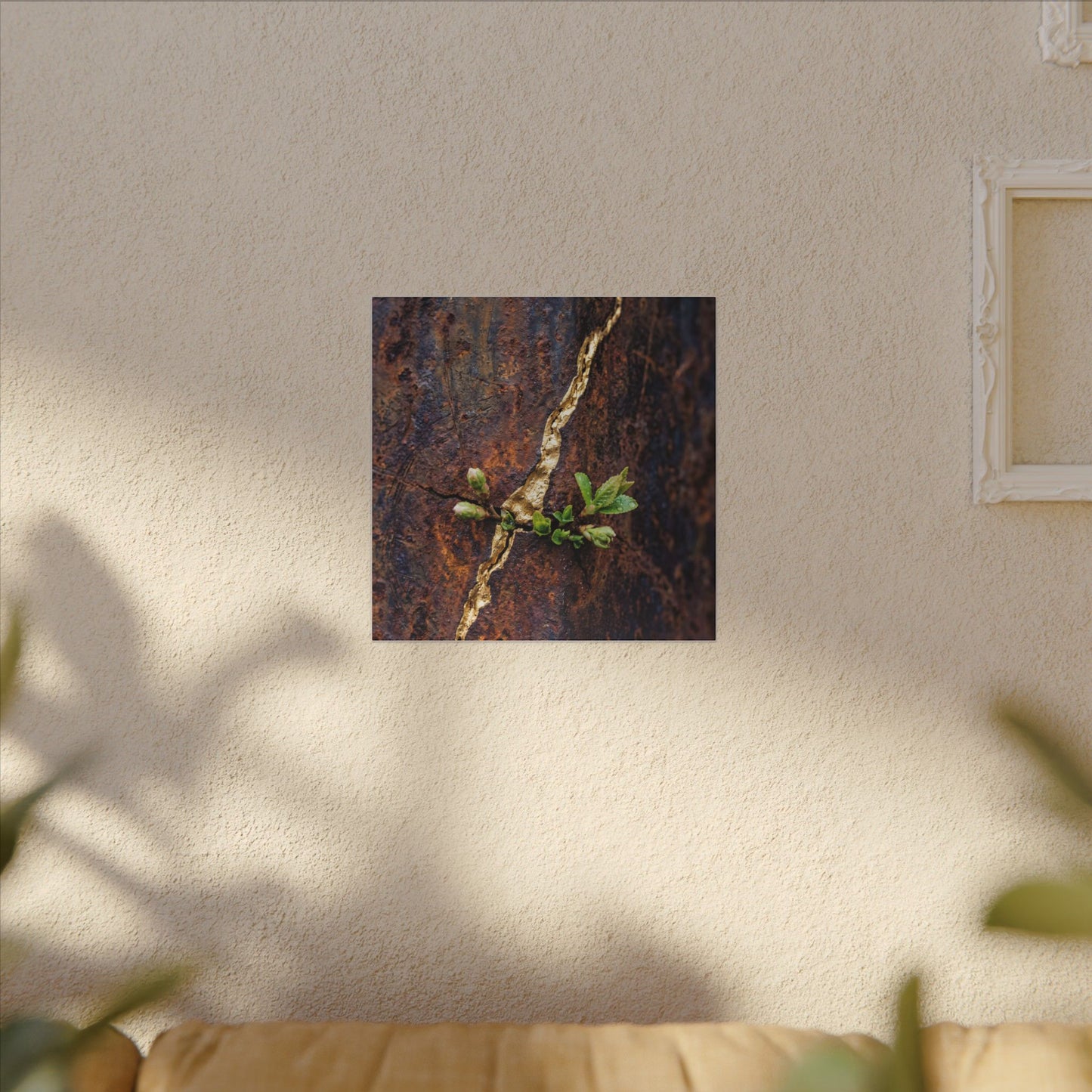Overcast Rust Patina Canvas Art - Kintsugi Datsuzoku